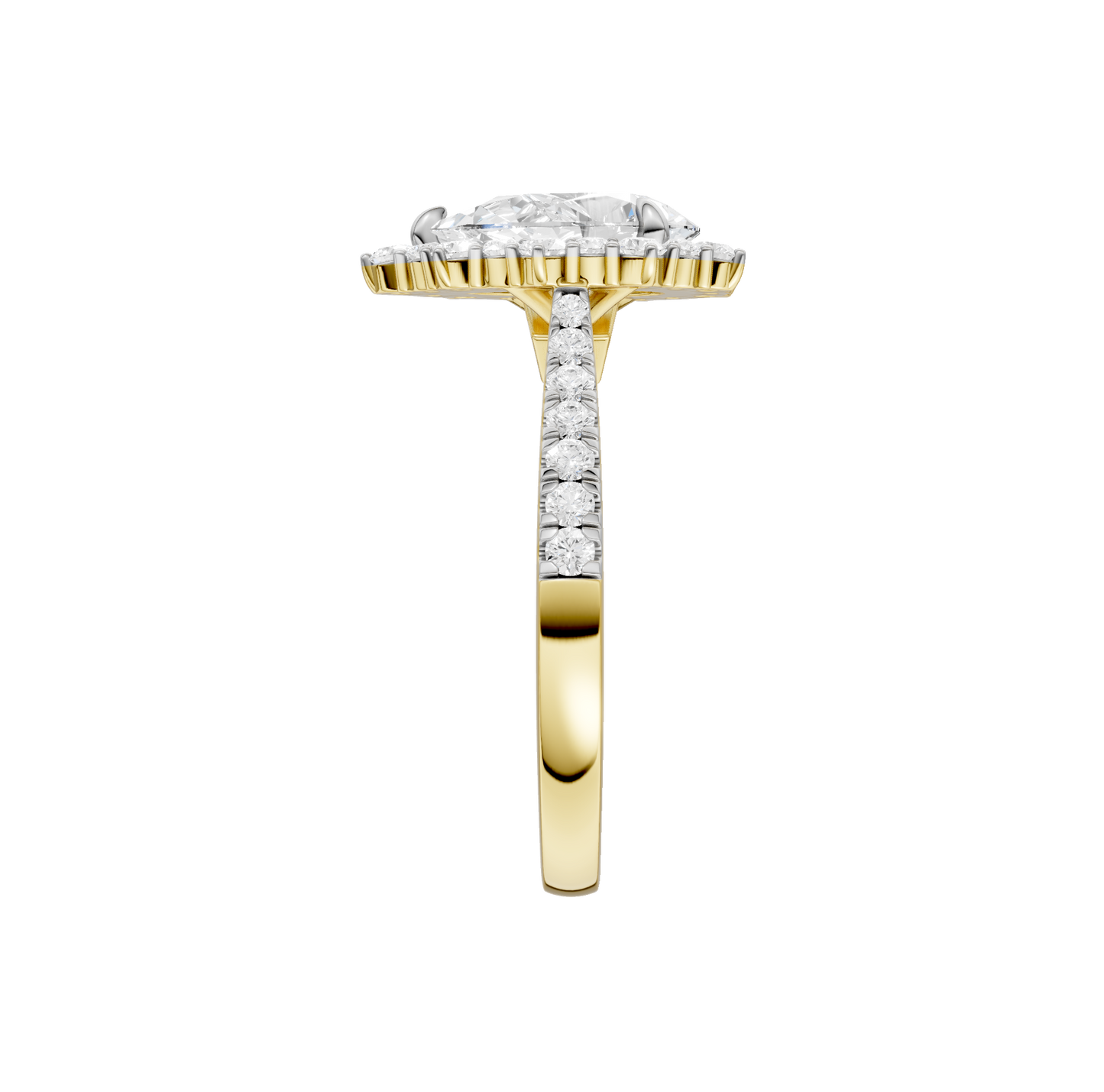 2.05ct Pear Certified Lab Diamond Ring