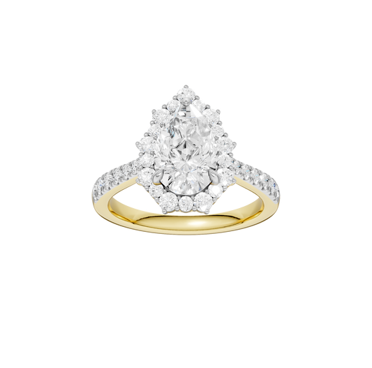 2.05ct Pear Certified Lab Diamond Ring