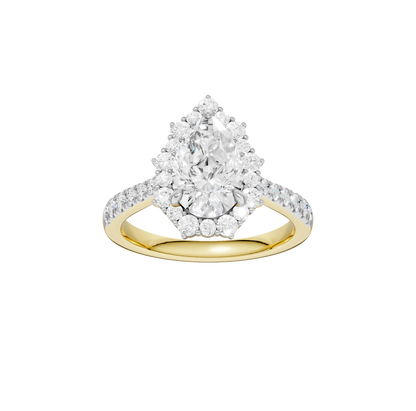 2.05ct Pear Certified Lab Diamond Ring