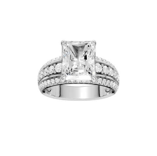 3.75ct Radiant Certified Lab Diamond Ring