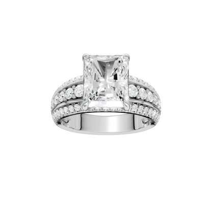 3.75ct Radiant Certified Lab Diamond Ring