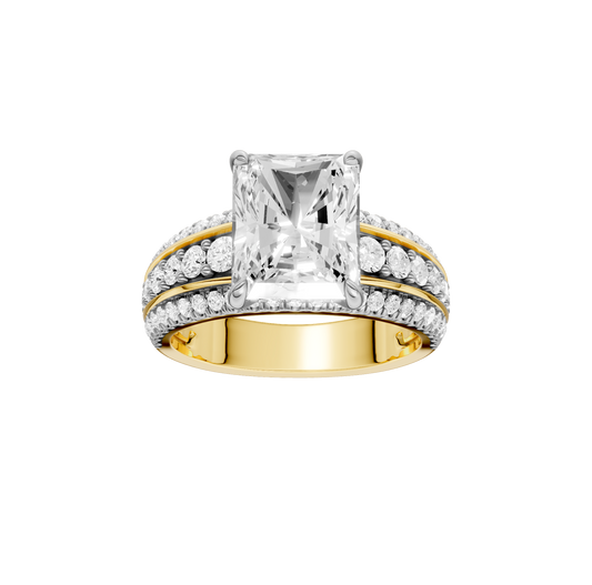 3.75ct Radiant Certified Lab Diamond Ring