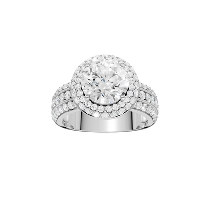 3.50ct Round Certified Lab Diamond Ring