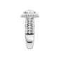 3.50ct Round Certified Lab Diamond Ring