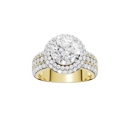 3.50ct Round Certified Lab Diamond Ring