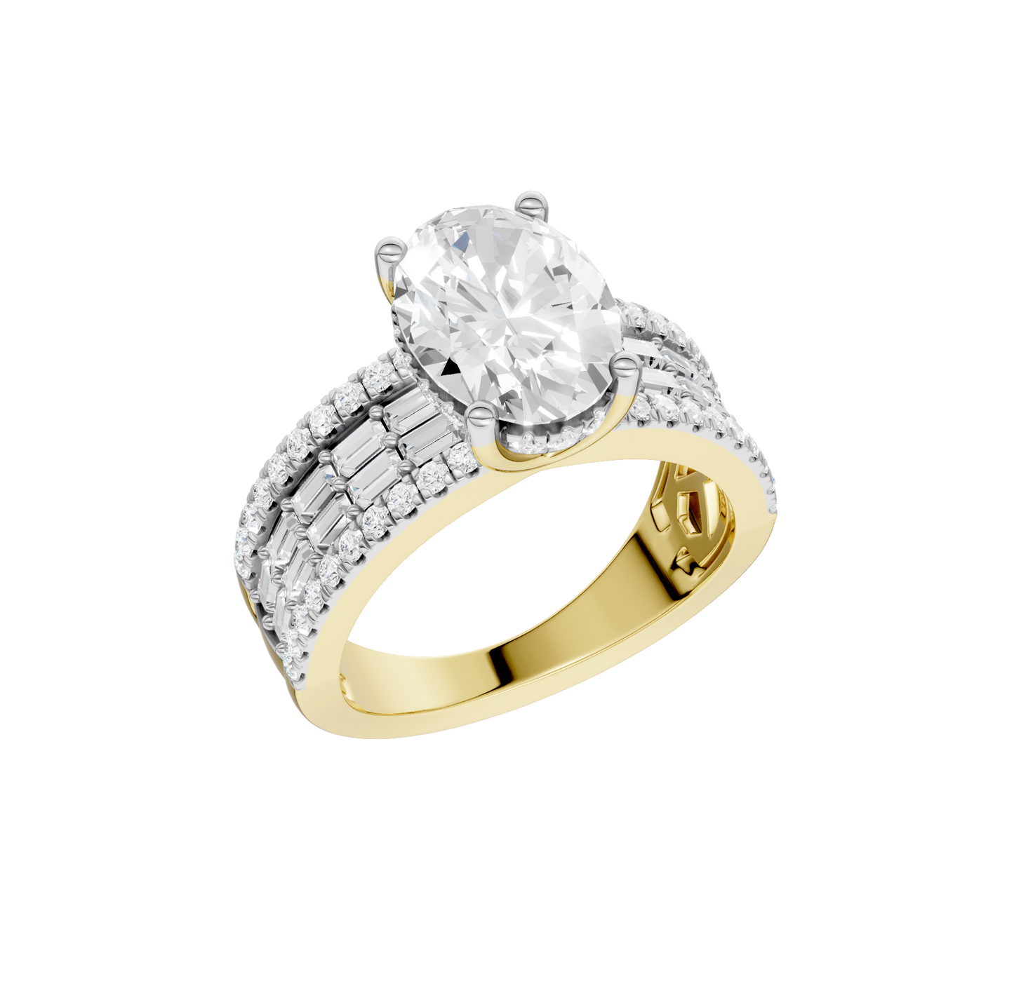 4.00ct Oval Certified Lab Diamond Ring