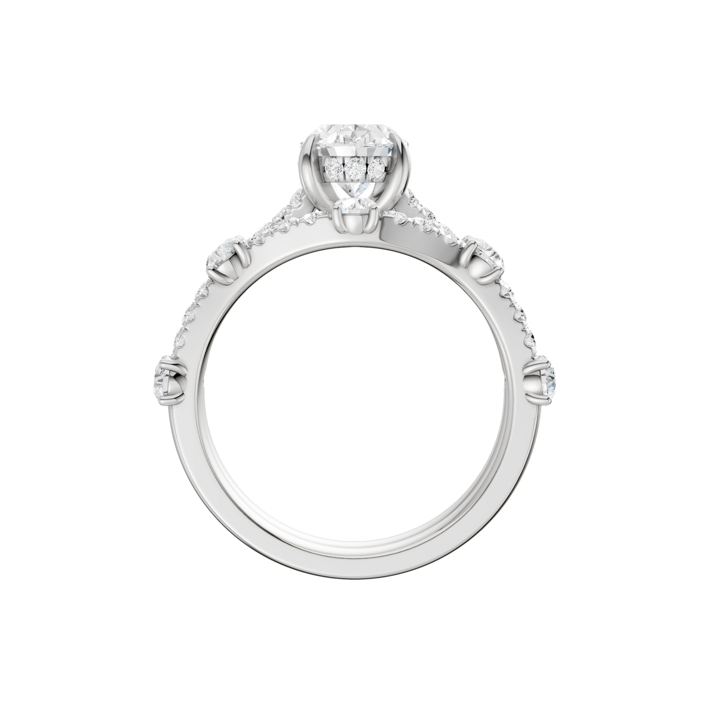 2.40ct Oval Certified Lab Diamond Ring