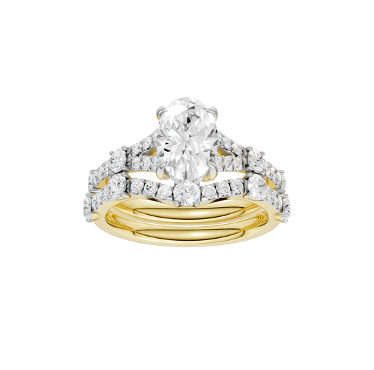 2.40ct Oval Certified Lab Diamond Ring