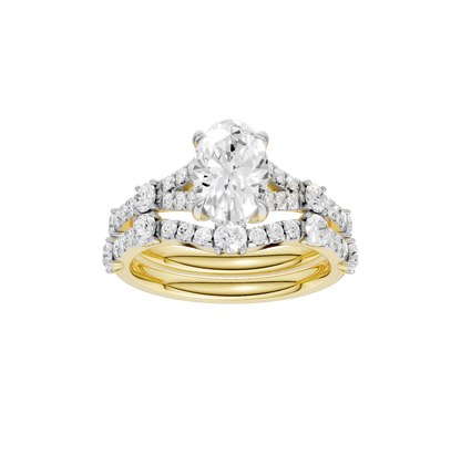 2.40ct Oval Certified Lab Diamond Ring