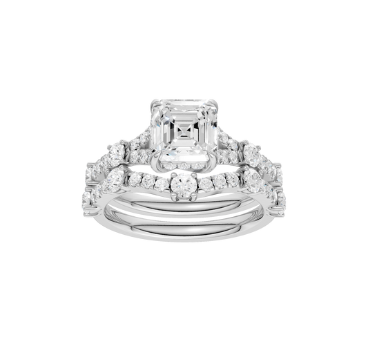 2.40ct Asscher Certified Lab Diamond Ring