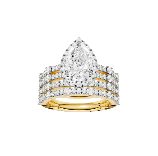 2.75ct Pear Certified Lab Diamond Ring