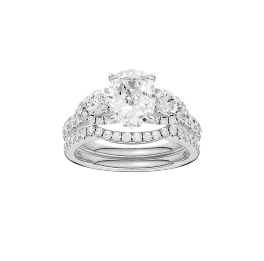 2.40ct Elongated Cushion Certified Lab Diamond Ring
