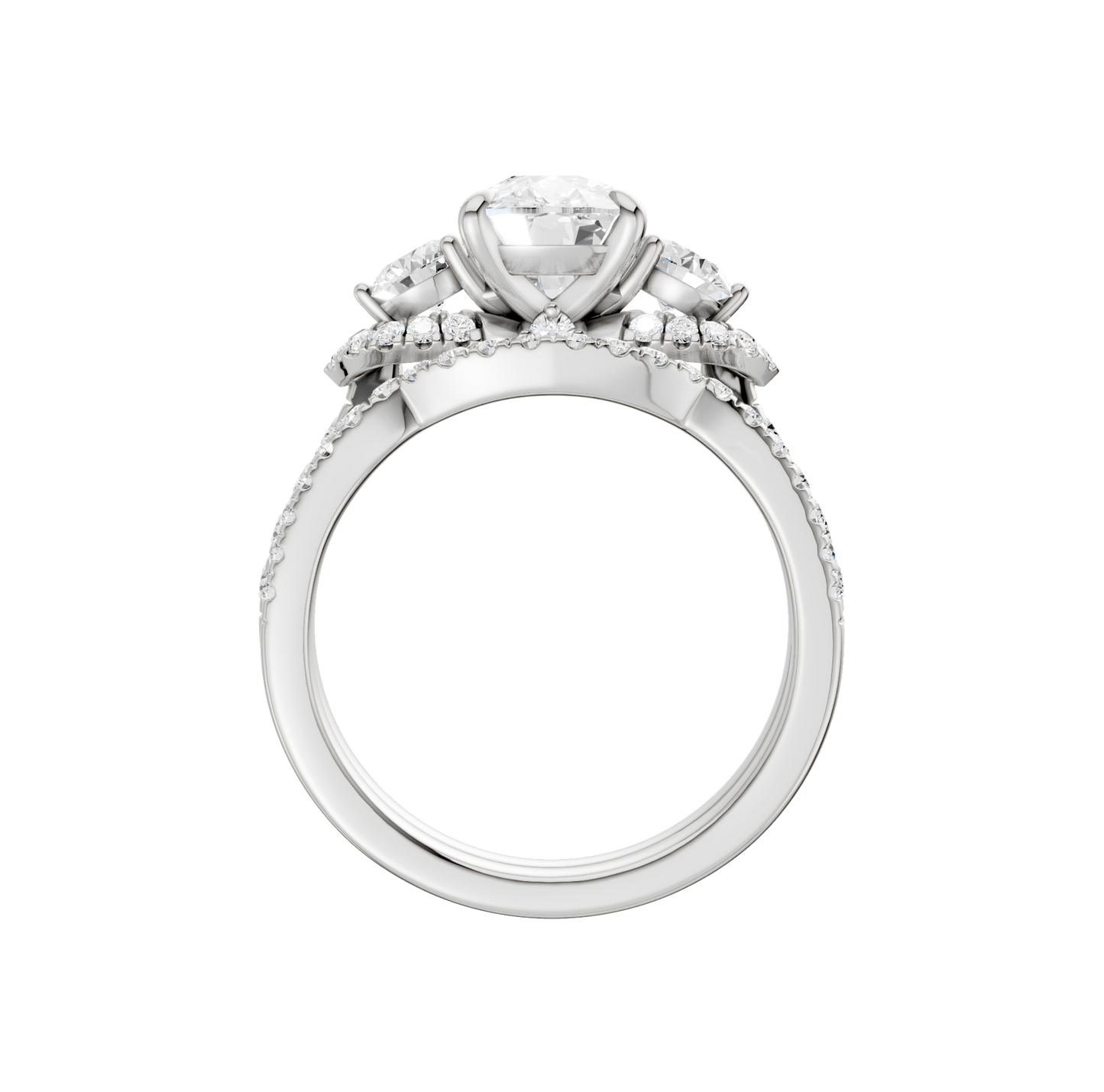 2.40ct Elongated Cushion Certified Lab Diamond Ring