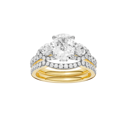 2.40ct Elongated Cushion Certified Lab Diamond Ring