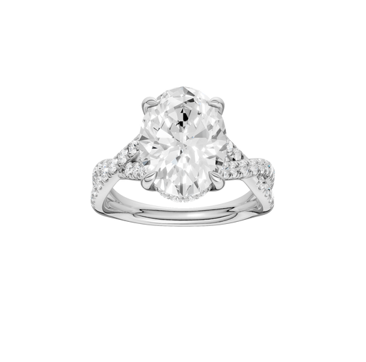 4.50ct Oval Certified Lab Diamond Ring