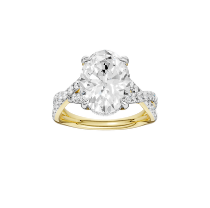4.50ct Oval Certified Lab Diamond Ring