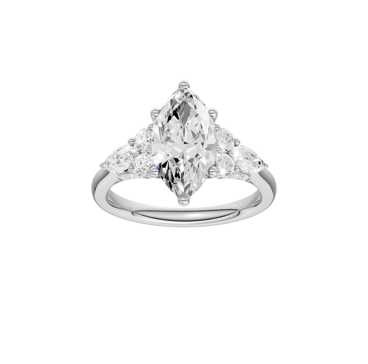 2.75ct Marquise Certified Lab Diamond Ring