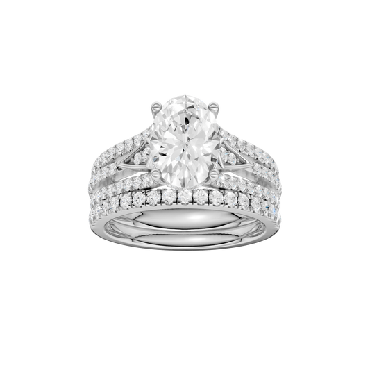 2.75ct Oval Certified Lab Diamond Ring