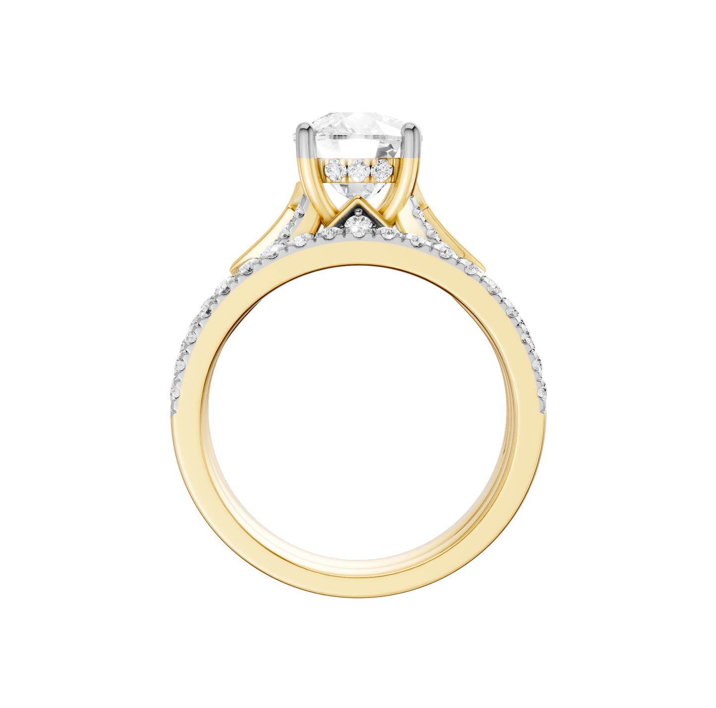 2.75ct Elongated Cushion Certified Lab Diamond Ring