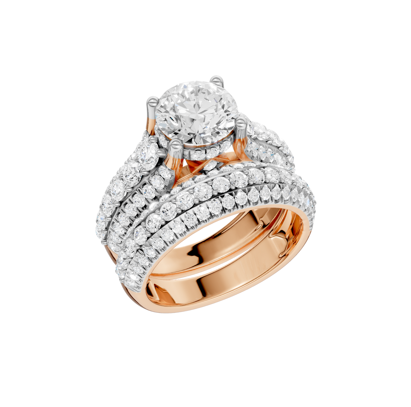 3.50ct Round Certified Lab Diamond Ring