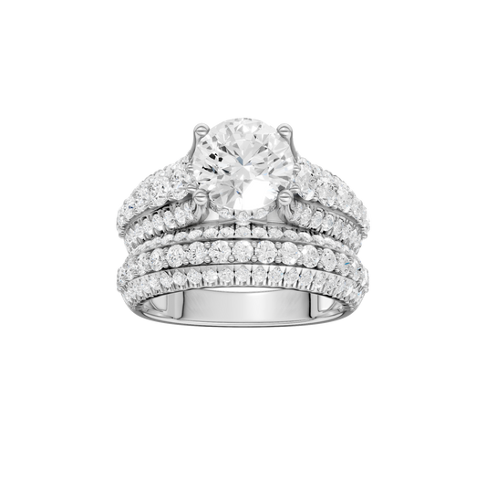 3.50ct Round Certified Lab Diamond Ring