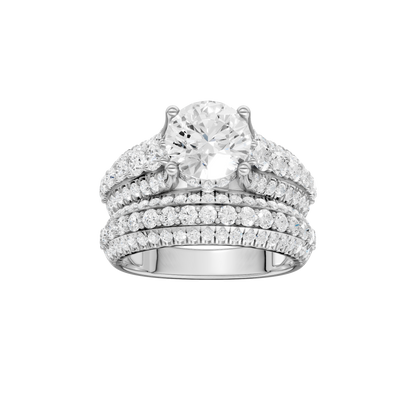 3.50ct Round Certified Lab Diamond Ring