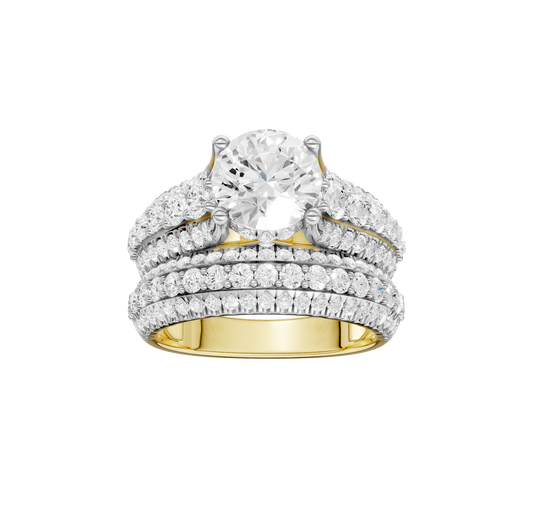 3.50ct Round Certified Lab Diamond Ring