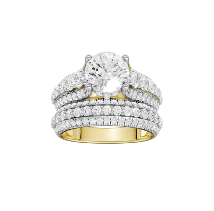 3.50ct Round Certified Lab Diamond Ring
