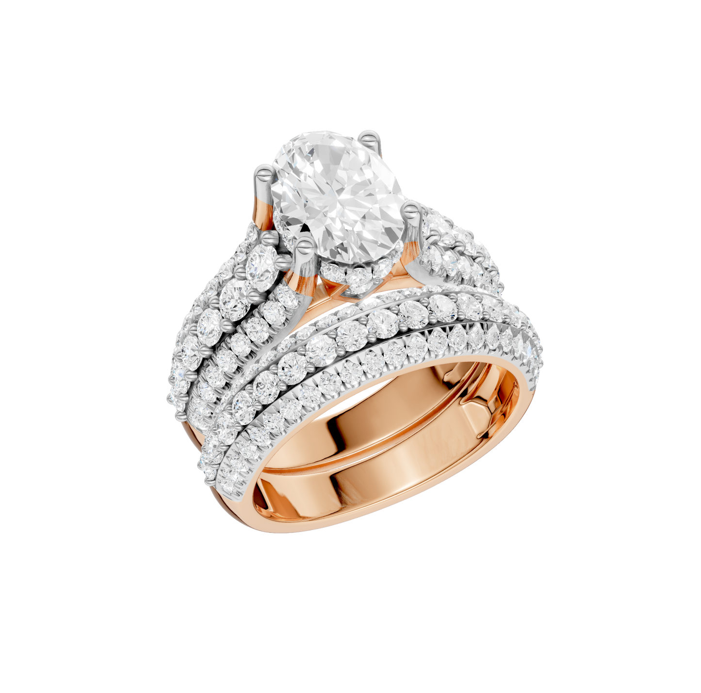 3.50ct Oval Certified Lab Diamond Ring