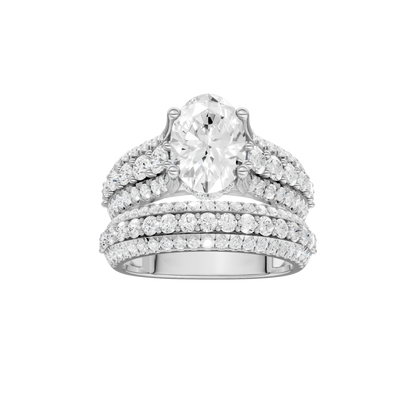 3.50ct Oval Certified Lab Diamond Ring