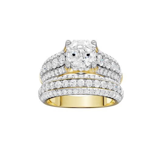 3.50ct Asscher Certified Lab Diamond Ring