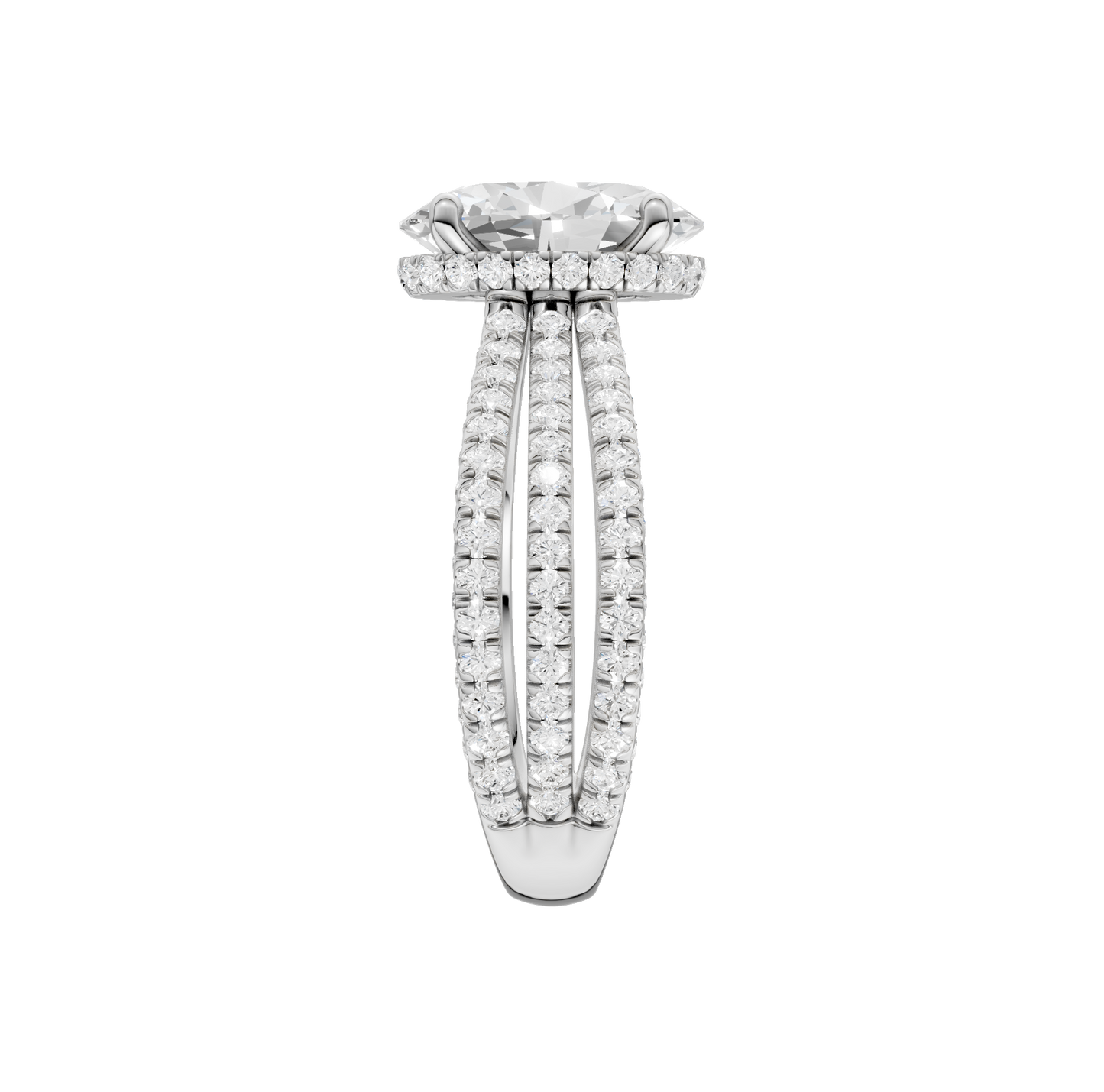 4.00ct Oval Certified Lab Diamond Ring