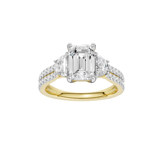 2.75ct Emerald Certified Lab Diamond Ring