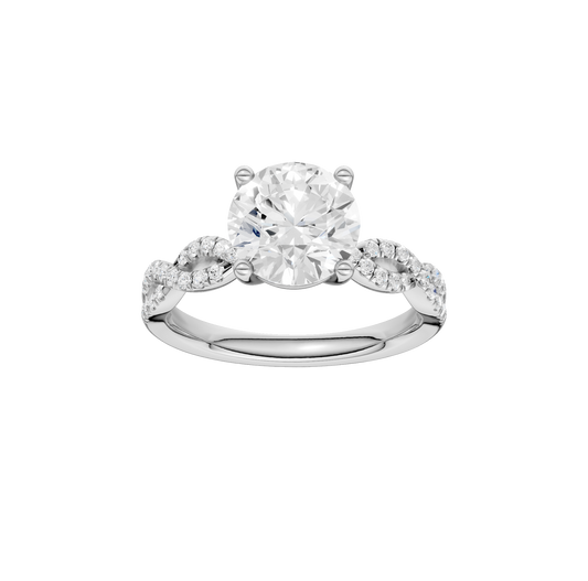 2.20ct Round Certified Lab Diamond Ring