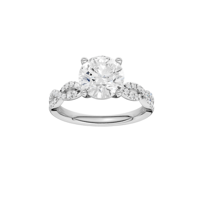 2.20ct Round Certified Lab Diamond Ring