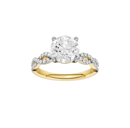2.20ct Round Certified Lab Diamond Ring