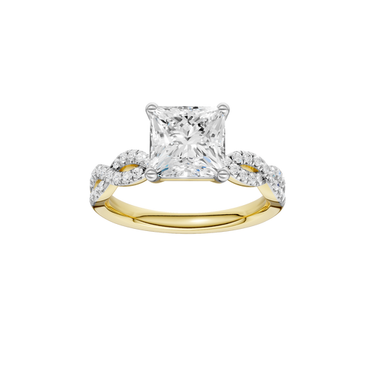 2.20ct Asscher Certified Lab Diamond Ring