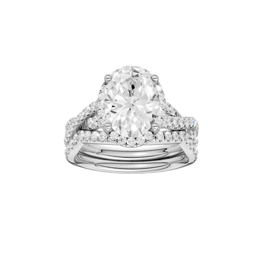 3.60ct Oval Certified Lab Diamond Ring
