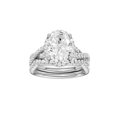 3.60ct Oval Certified Lab Diamond Ring