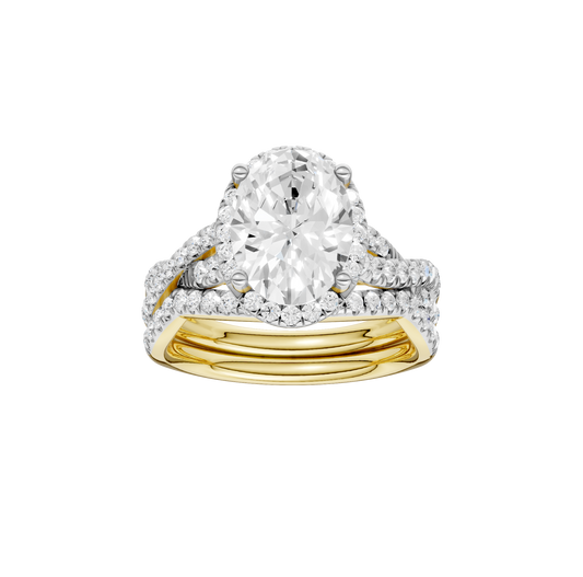 3.60ct Oval Certified Lab Diamond Ring