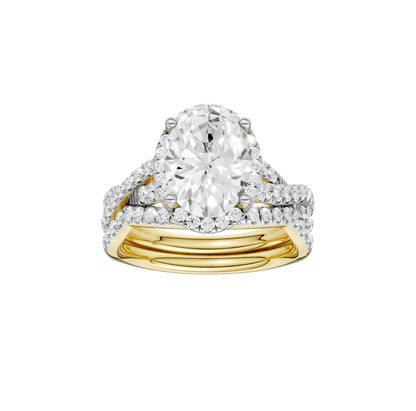 3.60ct Oval Certified Lab Diamond Ring