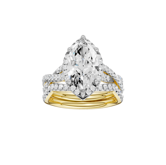 3.60ct Marquise Certified Lab Diamond Ring
