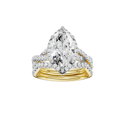 3.60ct Marquise Certified Lab Diamond Ring