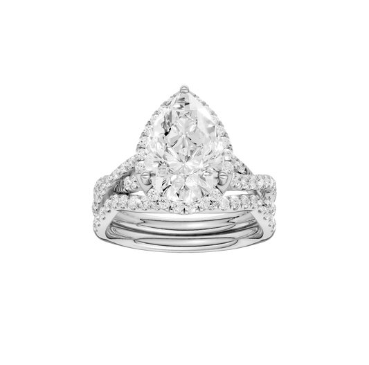 3.60ct Pear Certified Lab Diamond Ring