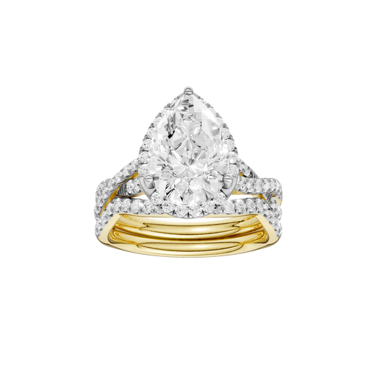 3.60ct Pear Certified Lab Diamond Ring