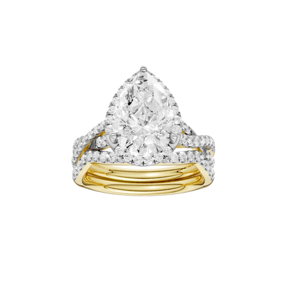 3.60ct Pear Certified Lab Diamond Ring