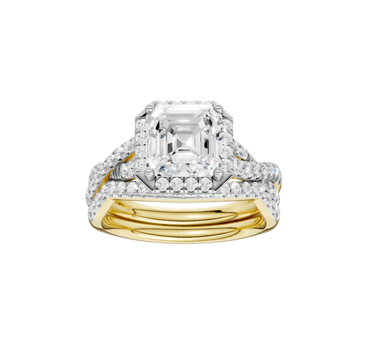 3.60ct Asscher Certified Lab Diamond Ring