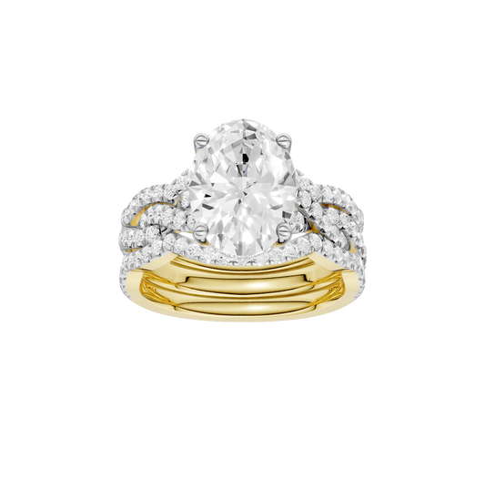 3.75ct Oval Certified Lab Diamond Ring
