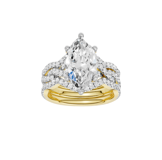 3.75ct Marquise Certified Lab Diamond Ring