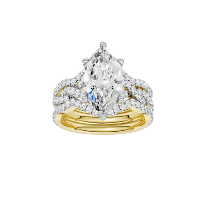 3.75ct Marquise Certified Lab Diamond Ring